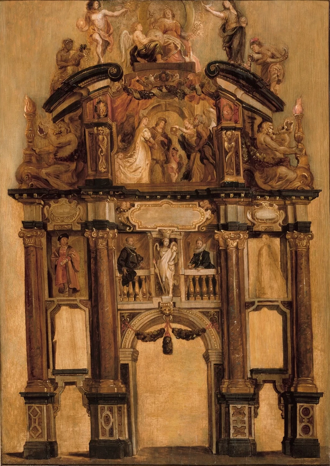 Schizzo della parte posteriore dell'arco trionfale di Filippo IV - Museo Reale di Belle Arti di Anversa